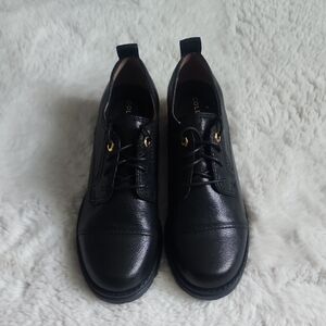 Cole Haan Black Leather Lace-Up Shoes